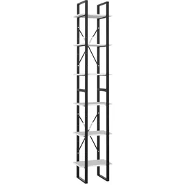 vidaXL Bücherregal 6 Fächer 40 x 30 x 210 cm Weiß
