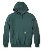 CARHARTT SLEEVE LOGO HOODED SWEATSHIRT K288 - frosted balsam heather - M