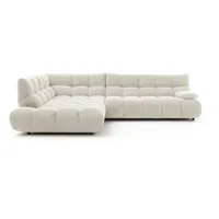 Sormani Ecksofa Cesena Cord Weiß