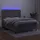 vidaXL Boxspringbett mit Matratze & LED Hellgrau 140x200 cm Samt