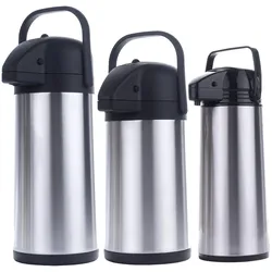 Airpot 1,9/2,2/3 L Pumpkanne - Isolierkanne Thermo Kanne Kaffeekanne Edelstahl Volumen: 2,2 Liter