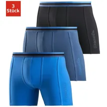 BENCH Langer Boxer blau/ schwarz XXL 3er Pack