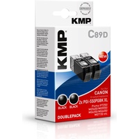 KMP C89D kompatibel zu Canon PGI-550BK XL schwarz 2er Pack
