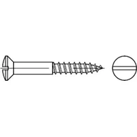 Industrial Quality Supplies DIN 95 Linsensenk-Holzschraube mit Schlitz, MS