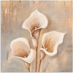 Wandbild ARTLAND "Antike Blüten", beige (farbe bild(er): naturfarben), B:50cm H:50cm, Bilder, als Alubild, Outdoorbild, Leinwandbild, Poster, Wandaufkleber