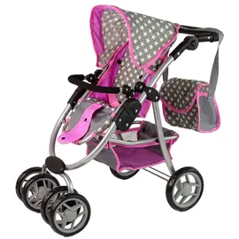 alice"s wonderland' Alice 2-in-1-Puppenwagen Sterne Rosa