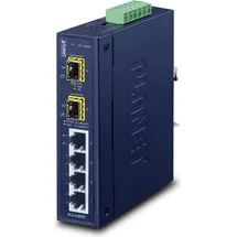 Planet IGS-620TF (6 Ports), Netzwerk Switch, Schwarz