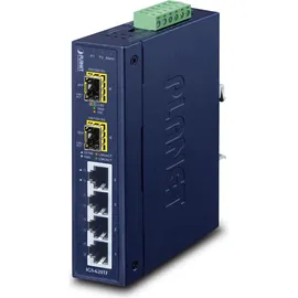 Planet IGS-620TF (6 Ports), Netzwerk Switch, Schwarz