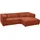LeGer Home by Lena Gercke Ecksofa "PIARA mit Kedernaht, Cord, Leinenoptik o. Strukturstoff, Couch, L-Form", kupfer, B:267cm H:66cm T:167cm, 100% Polyester, LEGER HOME BY LENA GERCKE, Sofas, Ecksofa, wahlweise Ottomane rechts/links, schwarze Füße, bequemer Sitzkomfort