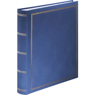 Hama Super Jumbo Fotoalbum London 34x35 80 weiße Seiten, blau (7156)