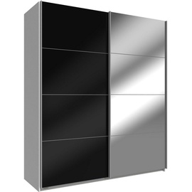 WIMEX Schwebetürenschrank »Easy«, mit Glas und Spiegel, schwarz-weiß