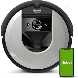 iRobot Roomba i7 i7156 Staubsaugerroboter, silber, Staubsauger Roboter, Schwarz