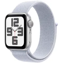 Apple Watch SE 2024 GPS 40 mm Aluminiumgehäuse Silber, Sport Loop Blaue Wolke