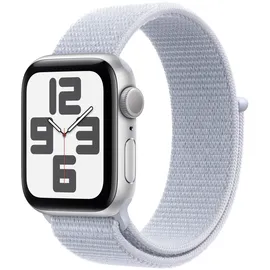 Apple Watch SE 2024 GPS 40 mm Aluminiumgehäuse Silber, Sport Loop Blaue Wolke