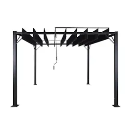 Mendler Pergola HWC-L40 3 x 3 m Grau