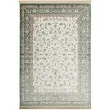 Steffensmeier Kurzflor Teppich Riad | Wohnzimmer | Orient | Pflegeleicht | Tabriz Grün, Größe: 95x140 cm