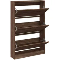 VidaXL Schuhschrank Braun Eichen-Optik 80x21x125,5 cm Holzwerkstoff