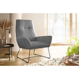KAWOLA Sessel BISA Cord 82 x 102 x 82 cm Grau
