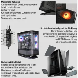 Hyrican Gaming-PC FV270 BK 7499 Core Ultra 7 265KF 32 GB RAM 1 TB SSD RTX 5070Ti Windows 11