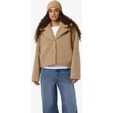 Noisy May Cropped Jacke aus Teddyfell Modell 'NATI', Camel, S