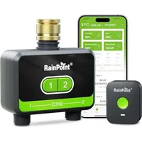 RAINPOINT Bewässerungscomputer 2 Ausgänge schwarz