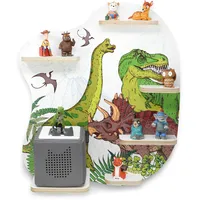 stadtecken Kinder Regal für Musikbox I Dinogigantisch I Geeignet für die Toniebox und ca. 20 Tonies I Hörspiel I Geschenkidee I Spielen I Sammeln I zum Aufhängen