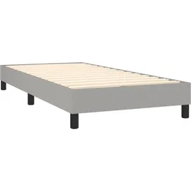 vidaXL Boxspringbett mit Matratze Hellgrau 100x200 cm Stoff1373062