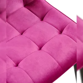 CLP Esszimmerstuhl Gifford I Polsterstuhl mit Samtbezug I Küchenstuhl mit Rückenlehne