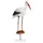 Relaxdays 4 x Gartenfigur Storch Weiß,Braun,Schwarz