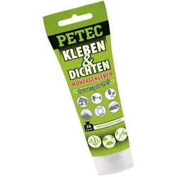 PETEC 94170 Kleben & Dichten Montagekleber Transparent Tube 80ml Primerlose Anwendung