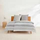 S.Oliver Bettwäsche "Satinbettwäsche s.Oliver", beige (beige, grau), B/L: 140cm x 200cm, , Mako-Satin, B/L: 80cm x 80cm, Mako-Satin, Obermaterial: 76% Baumwolle, 24% Polyester, Bettwäsche, Aquarell Optik