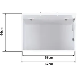 Möbel Kraft Aufsatzschrank 67 x 44 x 68 cm Weiß