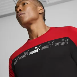 Puma T-Shirt "Around The Block T-Shirt Herren", Jungen, Gr. M, rot (for all time rot), Obermaterial: 100% Baumwolle. Rippe: 80% Baumwolle, 20% Polyester, clean, regular fit, Rundhals, Shirts T-Shirt