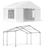 Partyzelt 3x3 PE Pavillon Festzelt Gartenzelt Bierzelt Wasserdicht NEU weiß PE S