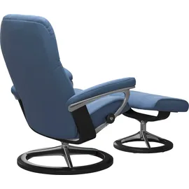 Stressless "Consul", (Set, Relaxsessel, mit Hocker, mit Hocker, mit Signature Base, Größe M, Gestell Schwarz