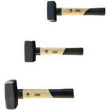 Vago-Tools 3 tlg Set Fäustelhammer 800/1250/2000g Hammer Schlosserhammer Fäustel