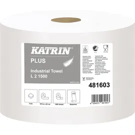 Katrin Putztuchrolle L2 481603 2lagig weiß 1.500 Blatt 2 St./Pack.