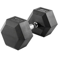 Sport-Tec Hex Kompakthantel aus Gummi, 25 kg, Hexagon-Hantel