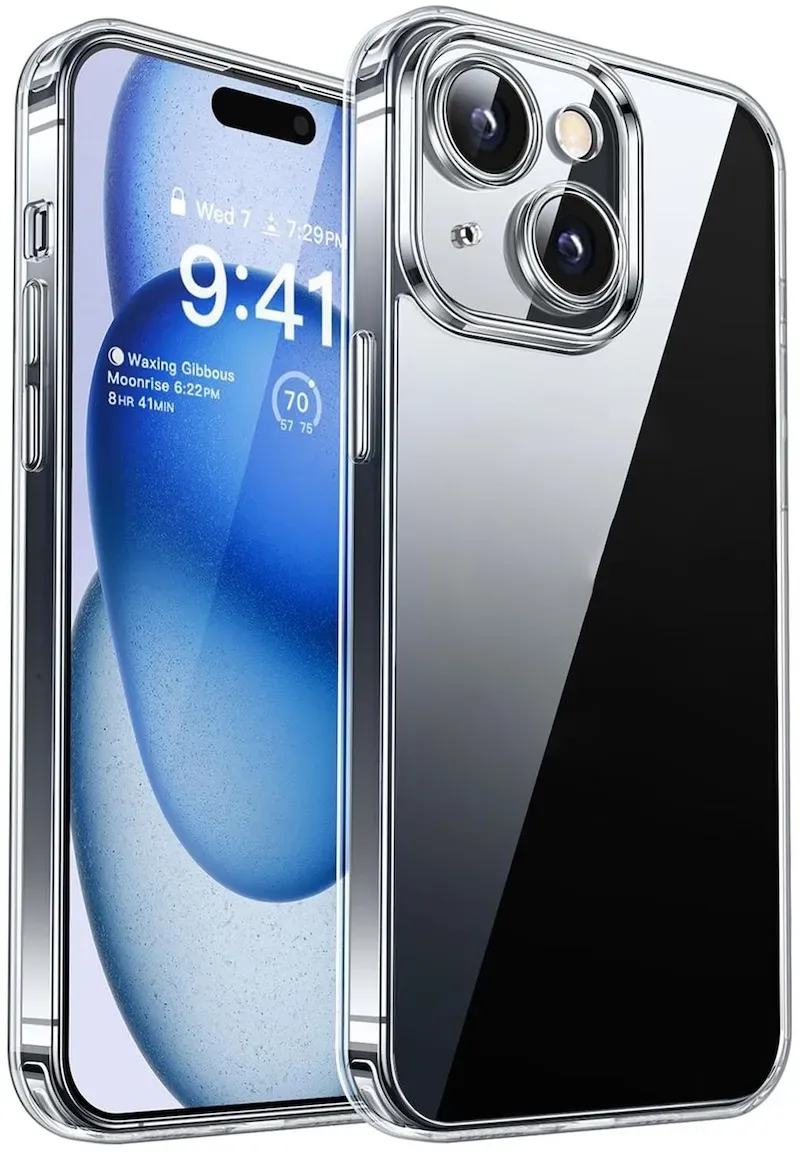 Schutzhülle für iPhone 15 Kamera Case Panzerhülle Handyhülle Cover Tasche Transparent Smartphone Bumper