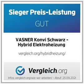 VASNER Konvi Hybrid Elektroheizung 0,9 kW Schwarz