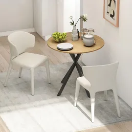 Homcom Küchentisch 80 x 75 x 80 cm braun