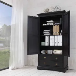 Büroschrank in Braun Antik Finish