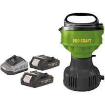 PROCRAFT Akku Schwimmpumpe 20 V 3200 l/h + 2x Akku 2,0 Ah + Ladegerät