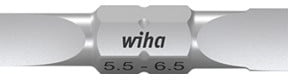 Wiha Bit Set Doppelbit Schlitz 10-tlg. in Box Schlitz 5,5, 6,5 mm Bit 30 mm