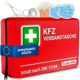 PURAHELP® Erste Hilfe Set Auto [DIN 13164] - Verbandskasten Auto StVO Konform für 2026 - KFZ Verbandskasten & Sanikasten - Kompaktes Notfallset für Fahrzeuge - Auto Verbandsset nach aktueller Norm