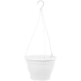 Greemotion Blumenampel Lea, Kunststoff-Hängeblumentopf in Weiß, Ø 25 cm