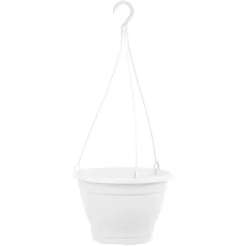 Greemotion Blumenampel Lea, Kunststoff-Hängeblumentopf in Weiß, Ø 25 cm