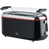 KHG Langschlitztoaster  TO-1301LSS , schwarz , Metall,Kunststoff , Maße (cm): B: 39 H: 17,3 T: 17.0