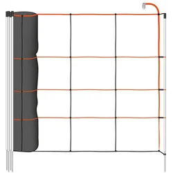 VOSS.farming TitanLight Net 50m Schafnetz, Elektrozaun-Netz, 90cm, 14 Pfähle, 1 Spitze