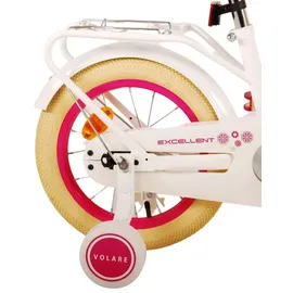 Volare Excellent 14" RH 23 cm weiß/pink 1-Gang Rücktrittbremse